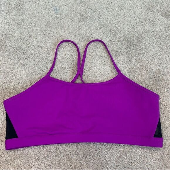 Fabletics maeve reversible sports bra Sz XL purple black - Picture 2 of 7
